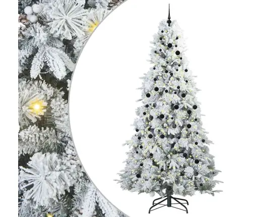 Mākslīgā Saliekamā Ziemassvētku Egle Zaļa 240 Cm Pe Un Pvc Vidaxl