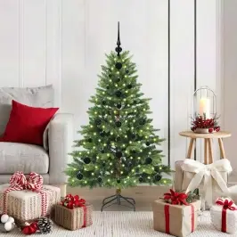 Dirbtinė Kalėdų Eglutė Su 150 Led Žalia 120 Cm Pe Ir Pvc