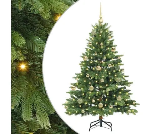 Mākslīgā Ziemassvētku Eglīte Su 150 Led Zaļa 150 Cm Pe Un Pvc Vidaxl