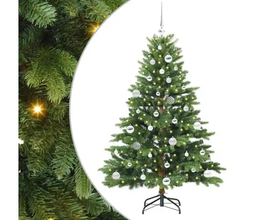 Dirbtinė Kalėdų Eglutė Su 150 Led Žalia 150 Cm Pe Ir Pvc