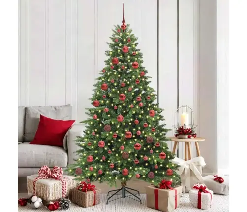 Dirbtinė Kalėdų Eglutė Su 300 Led Žalia 180 Cm Pe Ir Pvc