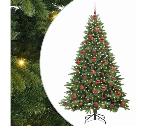 Dirbtinė Kalėdų Eglutė Su 300 Led Žalia 180 Cm Pe Ir Pvc