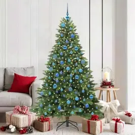 Dirbtinė Kalėdų Eglutė Su 300 Led Žalia 180 Cm Pe Ir Pvc