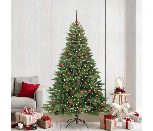 Tehisjõulupuu Koos 300 Led-Iga Roheline 210 Cm Pe Ja Pvc