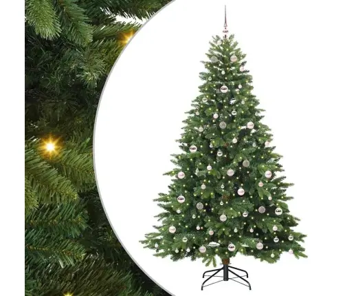 Mākslīgā Ziemassvētku Eglīte Su 300 Led Zaļa 210 Cm Pe Un Pvc Vidaxl