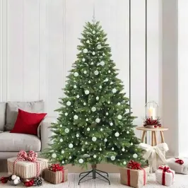 Tehisjõulupuu Koos 300 Led-Iga Roheline 210 Cm Pe Ja Pvc