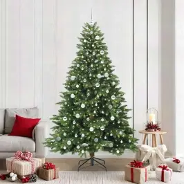 Tehisjõulupuu Koos 300 Led-Iga Roheline 210 Cm Pe Ja Pvc