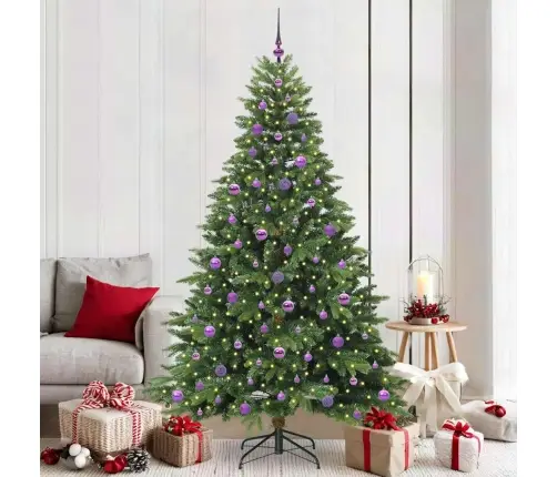 Mākslīgā Ziemassvētku Eglīte Su 300 Led Zaļa 210 Cm Pe Un Pvc Vidaxl