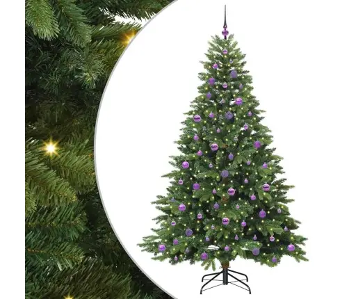 Mākslīgā Ziemassvētku Eglīte Su 300 Led Zaļa 210 Cm Pe Un Pvc Vidaxl