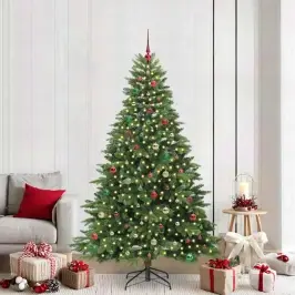 Tehisjõulupuu Koos 300 Led-Iga Roheline 210 Cm Pe Ja Pvc