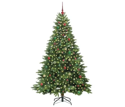 Mākslīgā Ziemassvētku Eglīte Su 300 Led Zaļa 210 Cm Pe Un Pvc Vidaxl