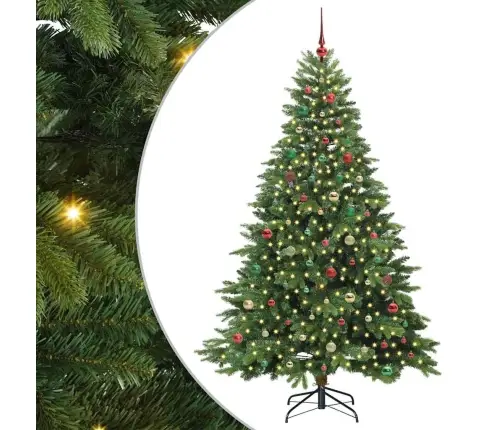 Mākslīgā Ziemassvētku Eglīte Su 300 Led Zaļa 210 Cm Pe Un Pvc Vidaxl