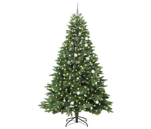 Dirbtinė Kalėdų Eglutė Su 300 Led Žalia 240 Cm Pe Ir Pvc