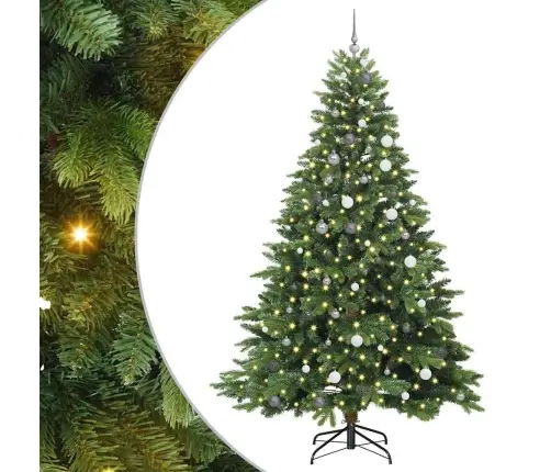 Dirbtinė Kalėdų Eglutė Su 300 Led Žalia 240 Cm Pe Ir Pvc