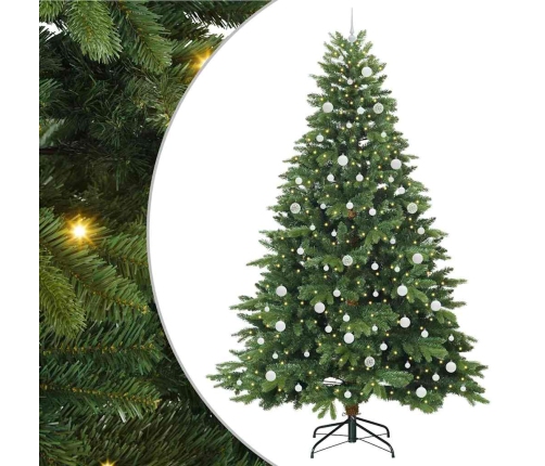 Tehisjõulupuu Koos 300 Led-Iga Roheline 240 Cm Pe Ja Pvc