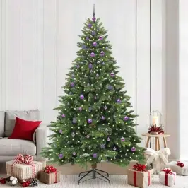 Tehisjõulupuu Koos 300 Led-Iga Roheline 240 Cm Pe Ja Pvc