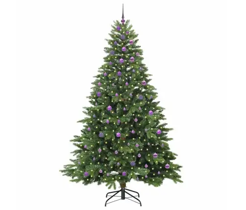 Tehisjõulupuu Koos 300 Led-Iga Roheline 240 Cm Pe Ja Pvc