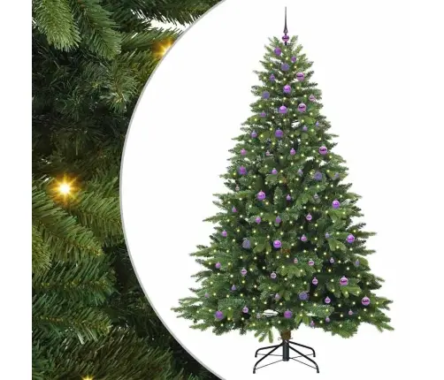 Tehisjõulupuu Koos 300 Led-Iga Roheline 240 Cm Pe Ja Pvc