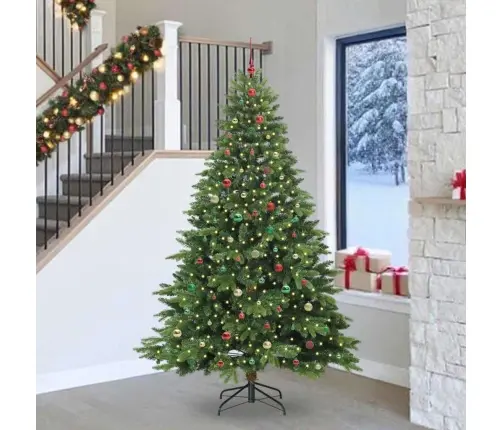Tehisjõulupuu Koos 300 Led-Iga Roheline 240 Cm Pe Ja Pvc