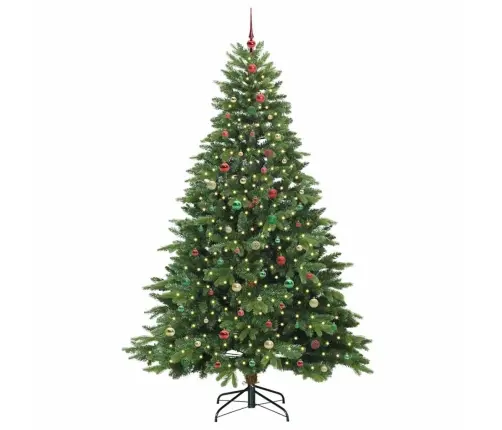 Tehisjõulupuu Koos 300 Led-Iga Roheline 240 Cm Pe Ja Pvc