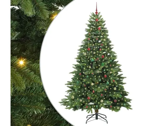 Tehisjõulupuu Koos 300 Led-Iga Roheline 240 Cm Pe Ja Pvc