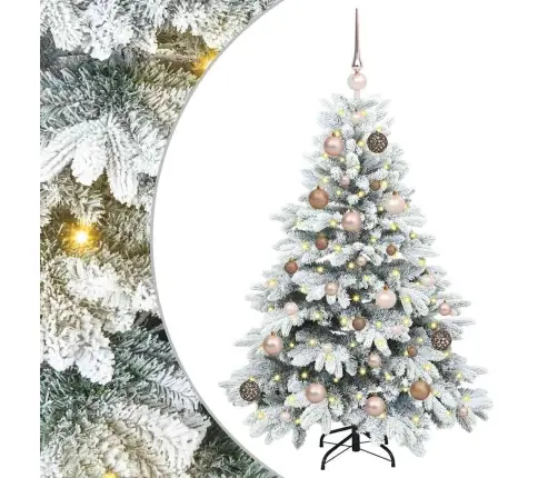 Tehisjõulupuu Koos 150 Led-Iga Roheline 120 Cm Pe Ja Pvc