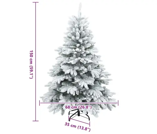 Mākslīgā Ziemassvētku Eglīte Su 150 Led Zaļa 150 Cm Pe Un Pvc Vidaxl