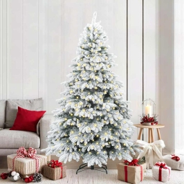Tehisjõulupuu Koos 300 Led-Iga Roheline 210 Cm Pe Ja Pvc