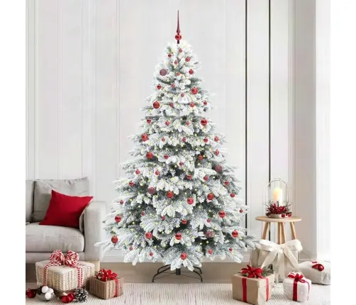 Dirbtinė Kalėdų Eglutė Su 300 Led Balta 210 Cm Pe Ir Pvc