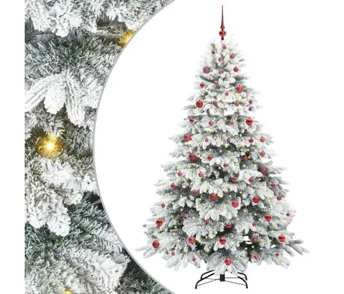 Dirbtinė Kalėdų Eglutė Su 300 Led Balta 210 Cm Pe Ir Pvc