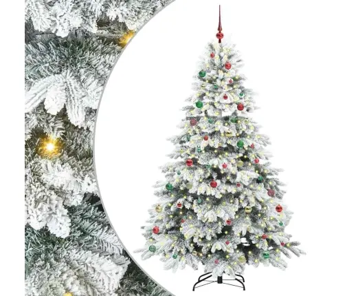 Mākslīgā Ziemassvētku Eglīte Su 300 Led Zaļa 210 Cm Pe Un Pvc Vidaxl