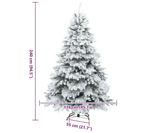 Tehisjõulupuu Koos 300 Led-Iga Roheline 240 Cm Pe Ja Pvc