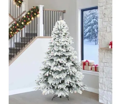 Tehisjõulupuu Koos 300 Led-Iga Roheline 240 Cm Pe Ja Pvc