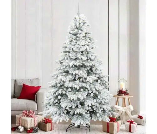 Dirbtinė Kalėdų Eglutė Su 300 Led Žalia 240 Cm Pe Ir Pvc