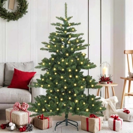 Mākslīgā Saliekamā Ziemassvētku Egle Su 150 Led 150 Cm Pvc Vidaxl