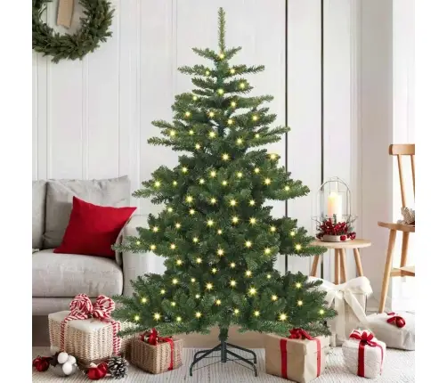 Mākslīgā Saliekamā Ziemassvētku Egle Su 150 Led Zaļa 150 Cm Pvc Vidaxl