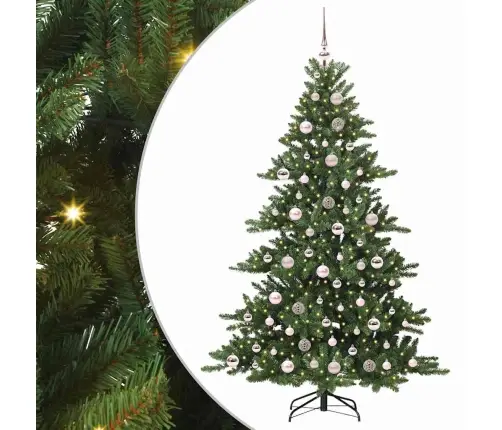 Dirbtinė Sulankstoma Kalėdų Eglutė Su 300 Led Žalia 180 Cm Pvc