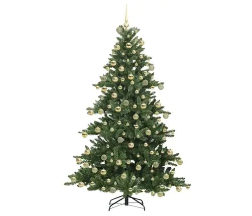 Mākslīgā Saliekamā Ziemassvētku Egle With Leds 180Cm Pvc Vidaxl Mākslīgā Saliekamā Ziemassvētku Egle With Leds 180Cm Pvc Vidaxl