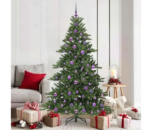 Mākslīgā Saliekamā Ziemassvētku Egle With Leds 180Cm Pvc Vidaxl