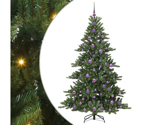 Mākslīgā Saliekamā Ziemassvētku Egle With Leds 180Cm Pvc Vidaxl