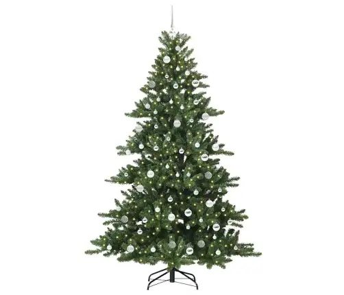 Kunstlik Kokkupandav Jõulupuu Koos Alusega Roheline 210 Cm Pvc