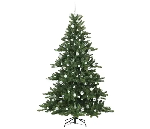 Kunstlik Kokkupandav Jõulupuu Koos Alusega Roheline 210 Cm Pvc