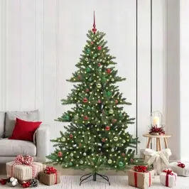 Kunstlik Kokkupandav Jõulupuu Koos 300 Led-Iga 210 Cm Pvc