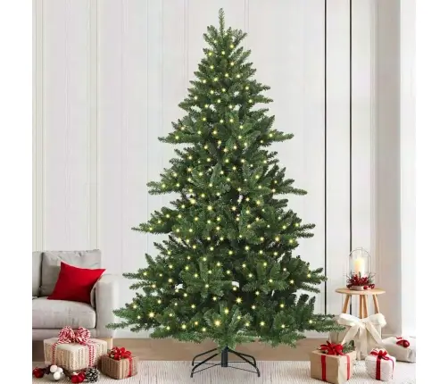 Kunstlik Kokkupandav Jõulupuu Koos 300 Led-Iga 240 Cm Pvc