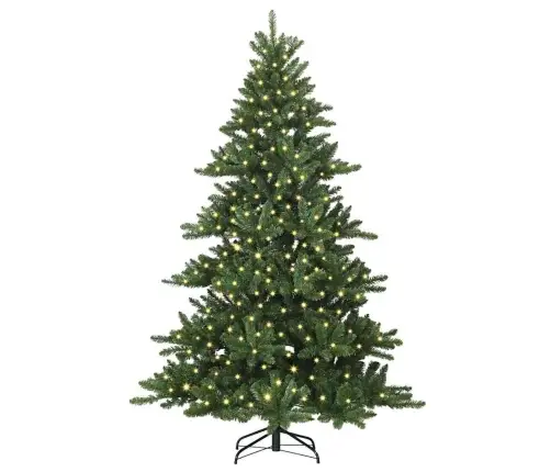 Kunstlik Kokkupandav Jõulupuu Koos 300 Led-Iga 240 Cm Pvc