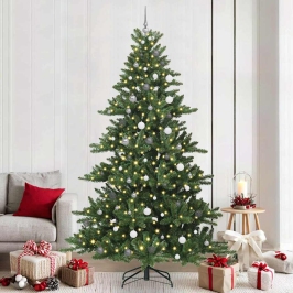 Mākslīgā Saliekamā Ziemassvētku Egle Su 300 Led 240 Cm Pvc Vidaxl