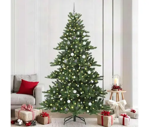 Kunstlik Kokkupandav Jõulupuu Koos 300 Led-Iga 240 Cm Pvc