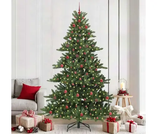 Mākslīgā Saliekamā Ziemassvētku Egle With Leds 240Cm Pvc Vidaxl Mākslīgā Saliekamā Ziemassvētku Egle With Leds 240Cm Pvc Vidaxl