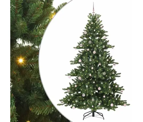 Dirbtinė Sulankstoma Kalėdų Eglutė Su 300 Led 240 Cm Pvc