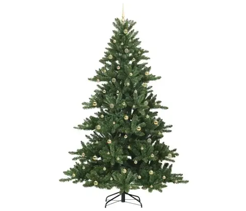 Kunstlik Kokkupandav Jõulupuu Koos Alusega Roheline 240 Cm Pvc